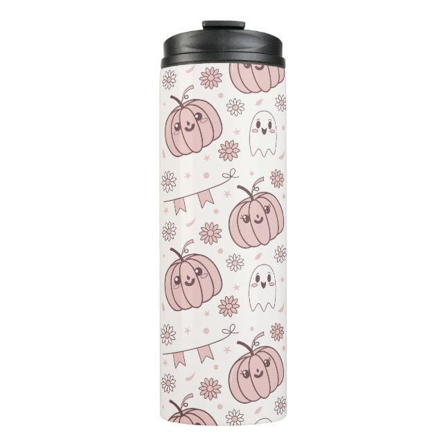 Bouteilles Isothermes Pastel Pink Halloween Motif sans couture (2) (Devant)