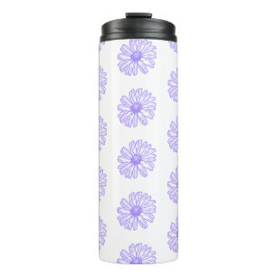 Bouteilles Isothermes Pastel Purple Daisy Flower Print, Hippie Floral