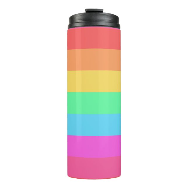 Bouteilles Isothermes Pastel Rainbow Color Strips Design (Devant)