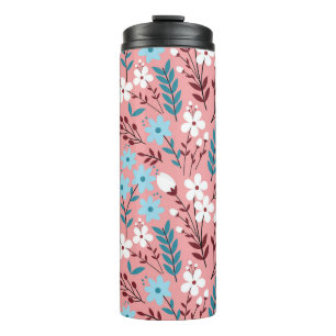 Bouteilles Isothermes Pastel Rose Floral Motif sans Seamless.