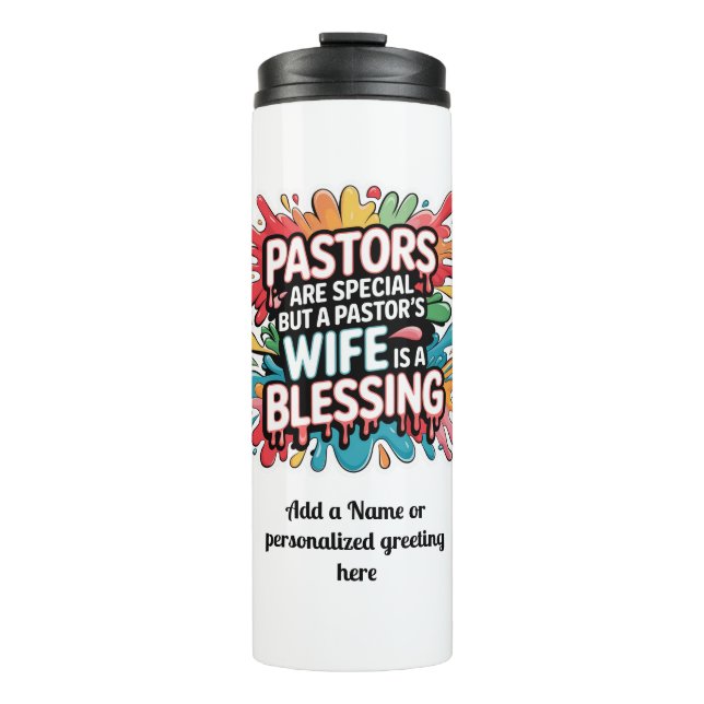 Bouteilles Isothermes ✝️ Pasteurs Femme Appréciation Cadeau Bénédiction  (Devant)