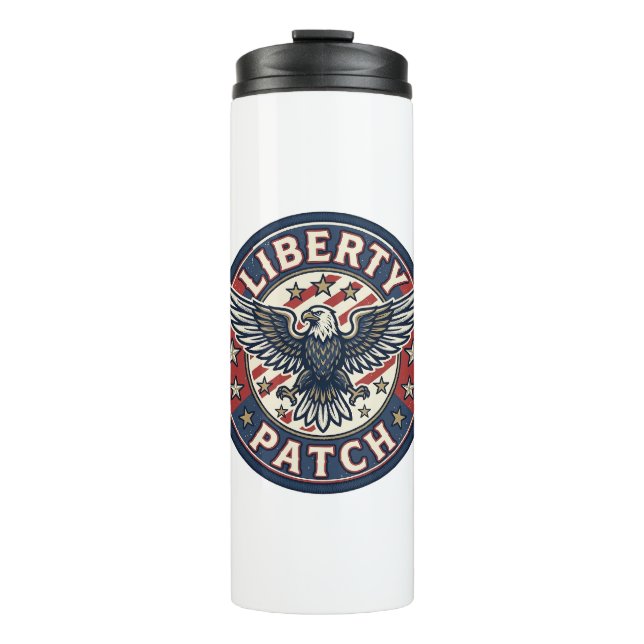 Bouteilles Isothermes Patch de liberté Patriote Broderie (Devant)
