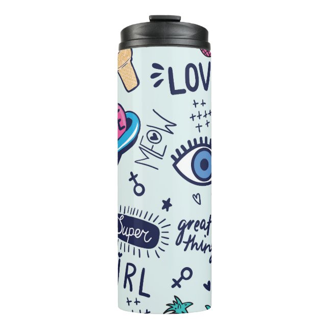 Bouteilles Isothermes Patch de mode : Stickers Pop Art. (Devant)