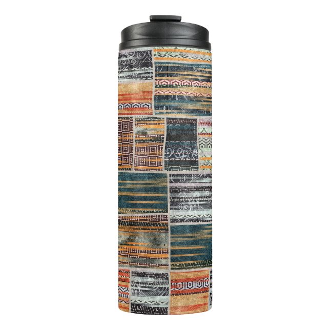 Bouteilles Isothermes Patchwork collage mixage, surface composée motif i (Devant)