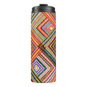 Bouteilles Isothermes Patchwork Design avec Carrés aztèques.