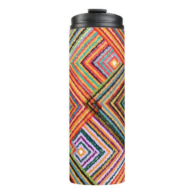 Bouteilles Isothermes Patchwork Design avec Carrés aztèques. (Devant)