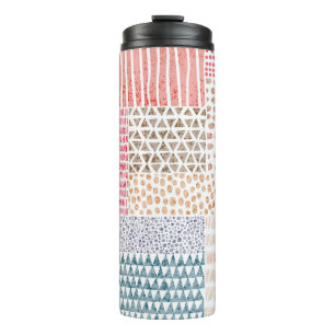 Bouteilles Isothermes Patchwork Style mignon Motif Doodé