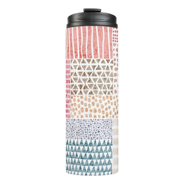 Bouteilles Isothermes Patchwork Style mignon Motif Doodé (Devant)