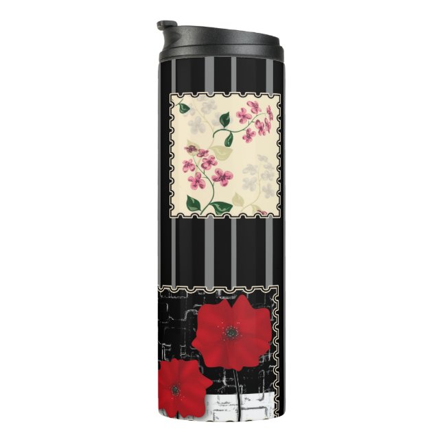 Bouteilles Isothermes Patchwork vintage sans couture (Tourné sur la droite)