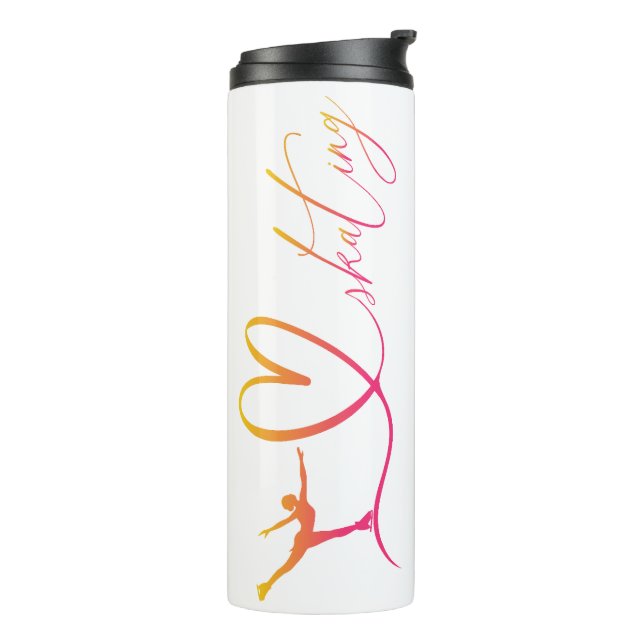 Bouteilles Isothermes patinage artistique filles "J'aime patiner" (Tourné sur la gauche)