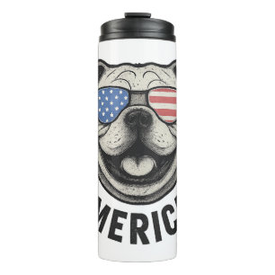 Bouteilles Isothermes Patriotique Bulldog 'MERICA - États-Unis Drapeau L