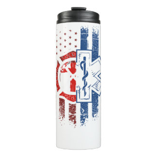Bouteilles Isothermes Patriotique Paramedtic Firefighter EMT USA Drapeau