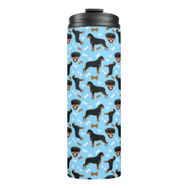 Bouteilles Isothermes Pawprint Motif Rottweiler (Devant)