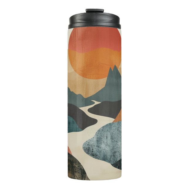 Bouteilles Isothermes Paysage Abstrait de Boho (5) (Devant)