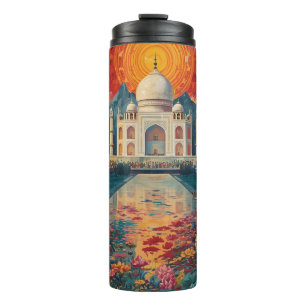 Bouteilles Isothermes Paysage de rêve surréaliste du Taj Mahal, Inde vib