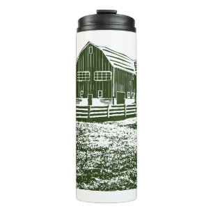 Bouteilles Isothermes Paysage rural maison de ferme de style coupe