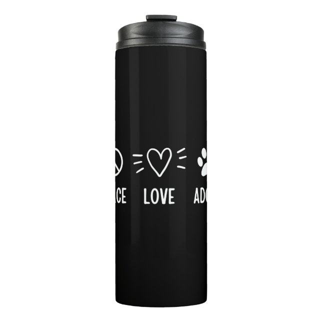 Bouteilles Isothermes Peace Love Adopter (Devant)
