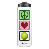 Peace Love Tennis Player Cute Personnalisé