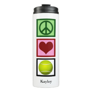 Bouteilles Isothermes Peace Love Tennis Player Cute Personnalisé