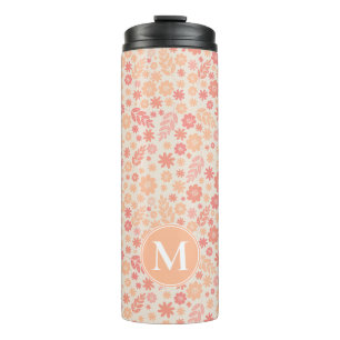 Bouteilles Isothermes Peach Airy Fleur sauvage Meadow Motif & Monogram