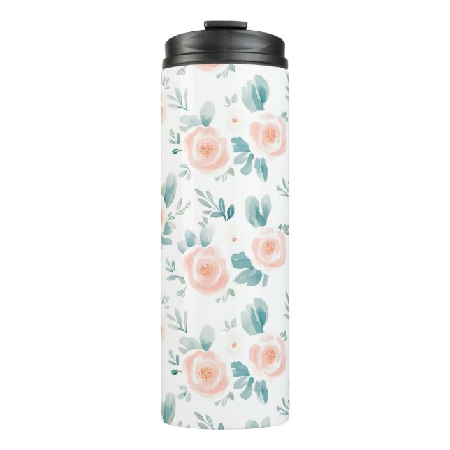 Bouteilles Isothermes Peach Peonies Spring Floral (Devant)