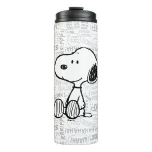 Bouteilles Isothermes PEANUTS   Snoopy on Black White Comics