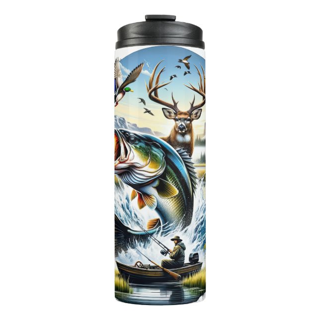 Bouteilles Isothermes Pêche, Cerf, Chasse au Canard (Devant)