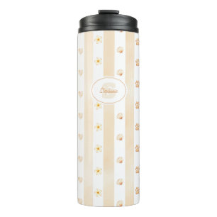 Bouteilles Isothermes Pêche et Blancs - Coeurs, Fleur, Empreinte de patt