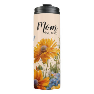 Bouteilles Isothermes Pêcher Floral première fois maman Cadeau Thermal T