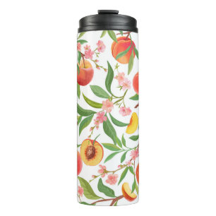 Bouteilles Isothermes Pêcher le Motif Vintage de fruits tropicaux.