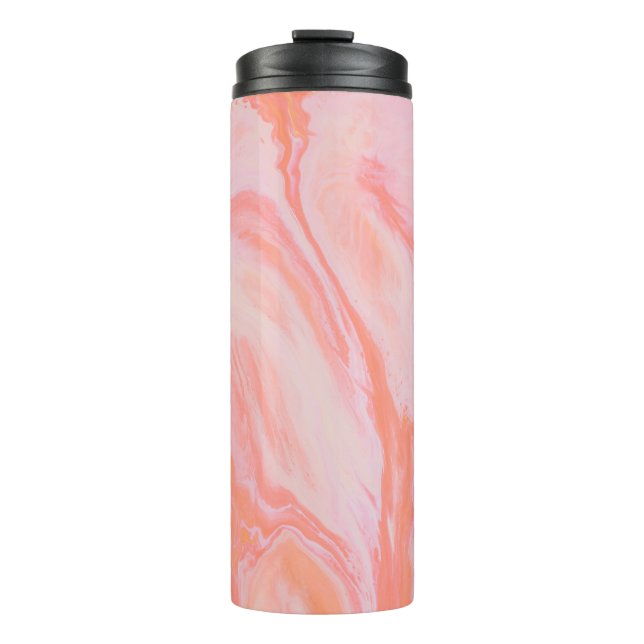 BOUTEILLES ISOTHERMES PEINTURE ABSTRAITE BLEUE ET BLANCHE  (Devant)