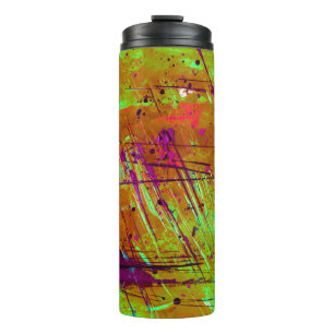Bouteilles Isothermes Peinture Abstraite couleur néon vert