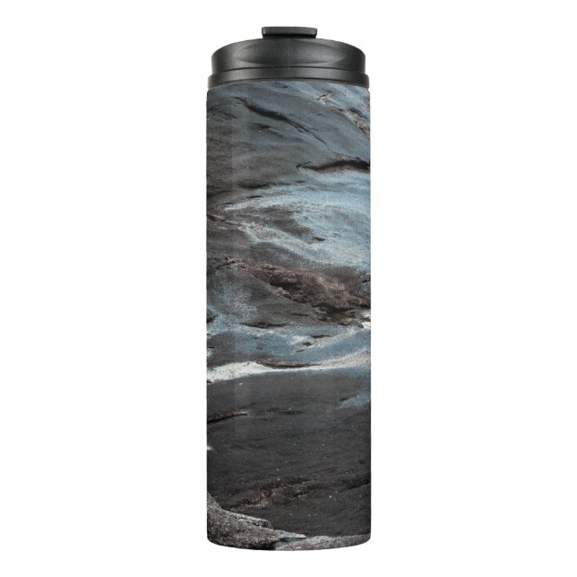 Bouteilles Isothermes Peinture abstraite noire et grise (Devant)