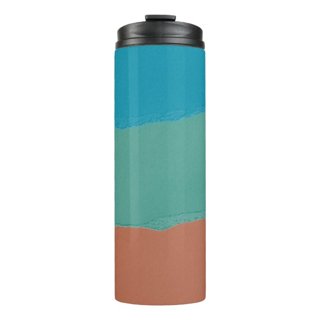Bouteilles Isothermes Peinture abstraite orange et noire (Devant)