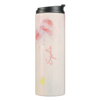 Peinture Abstraite Rose & Corail Nom