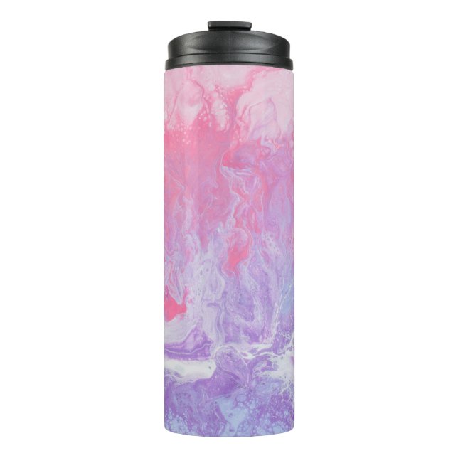 BOUTEILLES ISOTHERMES PEINTURE ABSTRAITE ROSE ET PURPLE (Devant)
