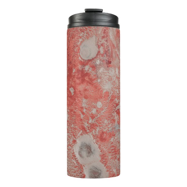Bouteilles Isothermes Peinture abstraite rouge et blanche (Devant)