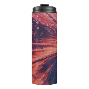 Bouteilles Isothermes Peinture abstraite rouge et noire