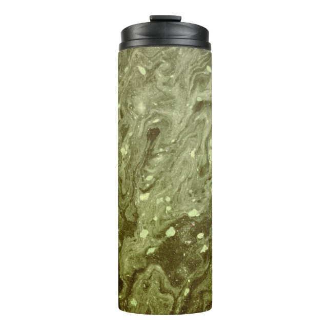 Bouteilles Isothermes Peinture abstraite verte (Devant)