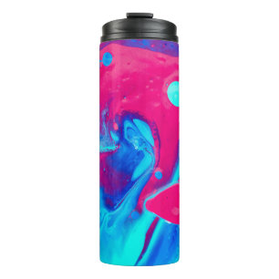 Bouteilles Isothermes Peinture abstraite violette et bleue