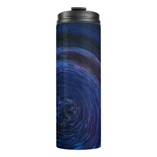 Bouteilles Isothermes Peinture abstraite violette et marron (Devant)