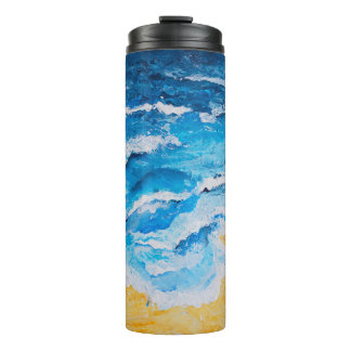 Bouteilles Isothermes Peinture acrylique sur la mer et la plage sur le s