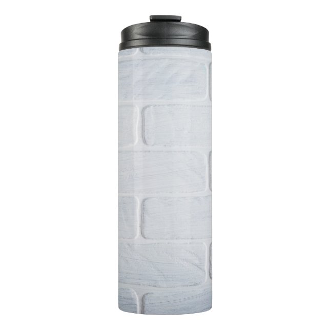 Bouteilles Isothermes Peinture blanche murale en brique texture (Devant)