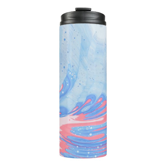 BOUTEILLES ISOTHERMES PEINTURE BLEU BLANC ET ROUGE ABSTRAIT (Devant)