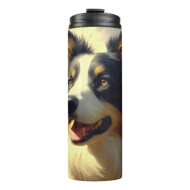 Bouteilles Isothermes Peinture Collie vintage (Devant)
