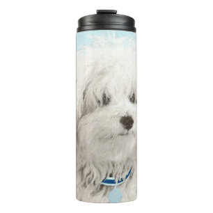 Bouteilles Isothermes Peinture Coton de Tulear - Art de chien original m
