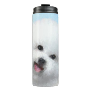 Bouteilles Isothermes Peinture de Bichon Frise - Cute Original Dog Art