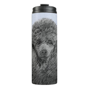 Bouteilles Isothermes Peinture de caniche Miniature Jouet noir Art origi
