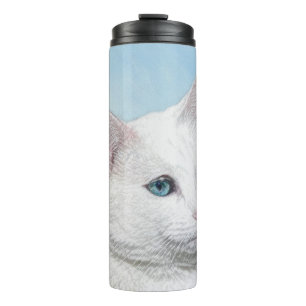 Bouteilles Isothermes Peinture de chat blanc - Cute Original Cat Art
