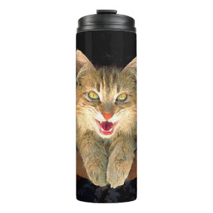 Bouteilles Isothermes Peinture de chat Mad - Cute Original Cat Art